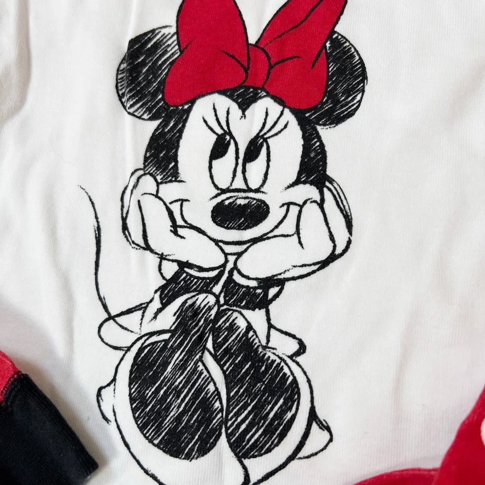 Hanna Andersson | Disney Minnie Mouse Pajamas - sz 6-7, red polka dots, two pc